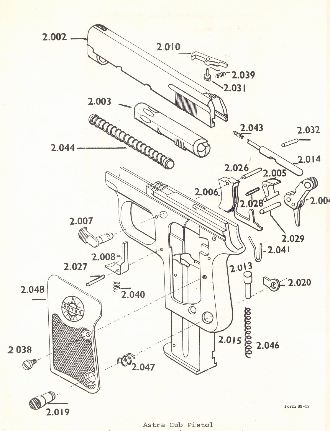 Details about   Astra Cub Pistol Owners Cleaning Instruction Manual 
